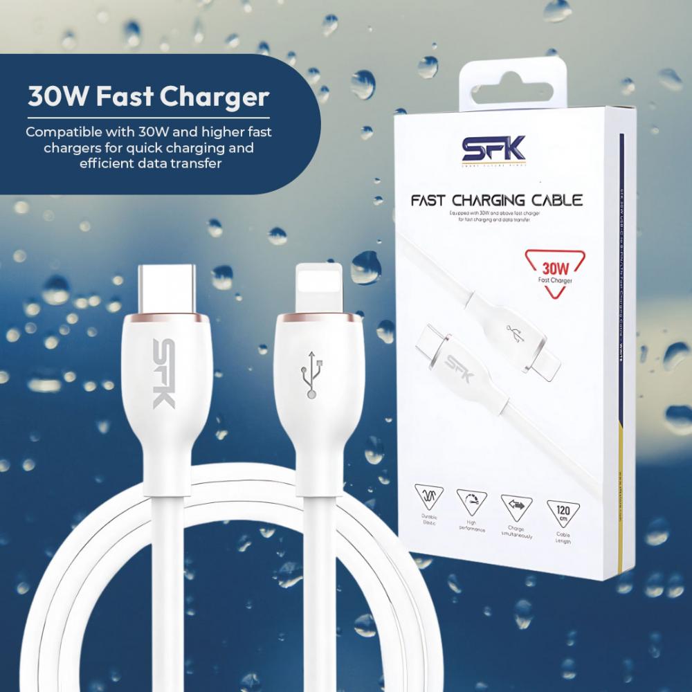 30W USB-C to 8 Pin Fast charging Cable Silicon for Apple iPhone| iPads