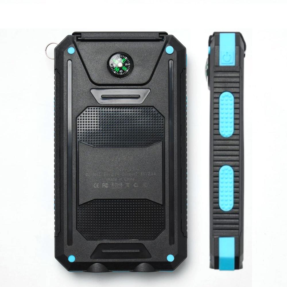 10000 MAh High Capacity Solar Power Bank Portable External Battery