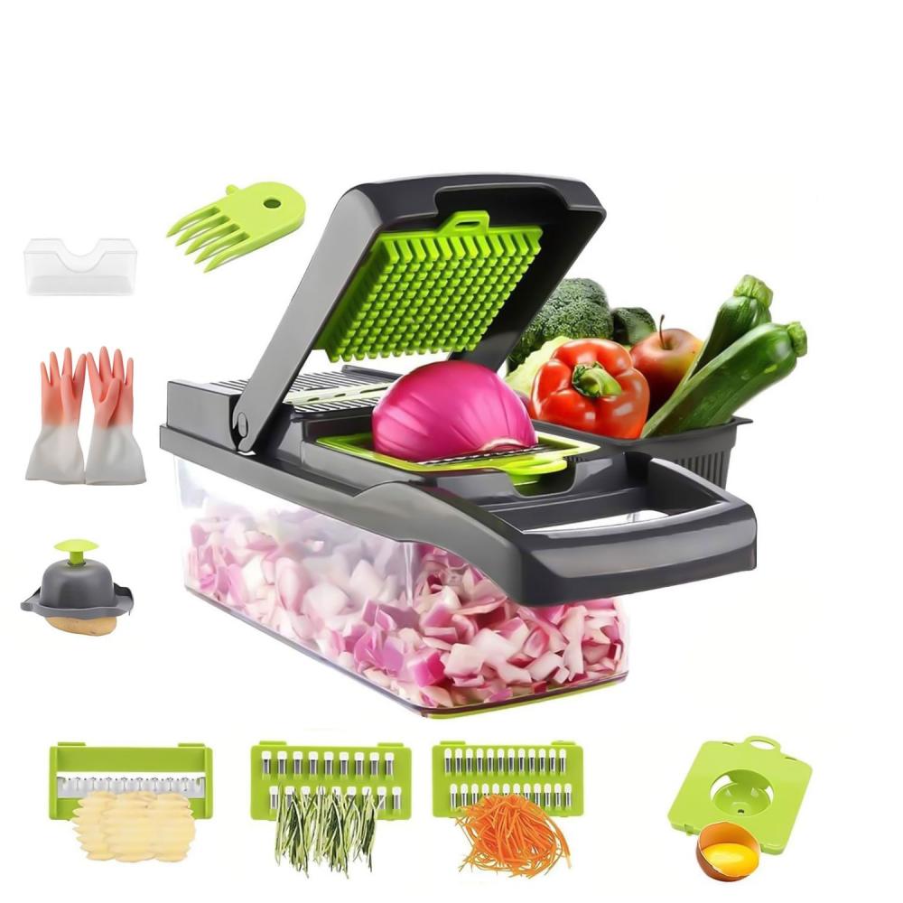 15-in-1 Multifunctional Vegetable Chopper & Mandoline Slicer 